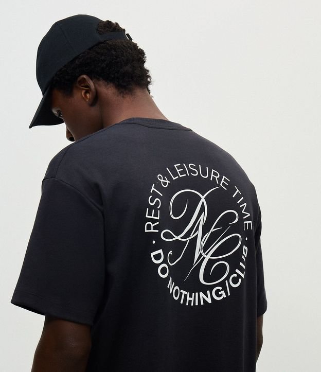 Remera Boxy con Lettering Do Nothing Club 1