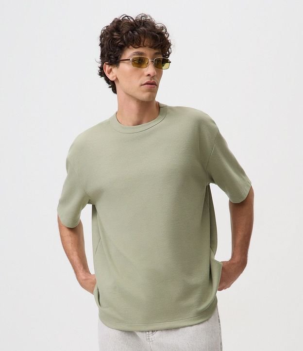 Remera Relaxed y Texturizada Mini Waffle