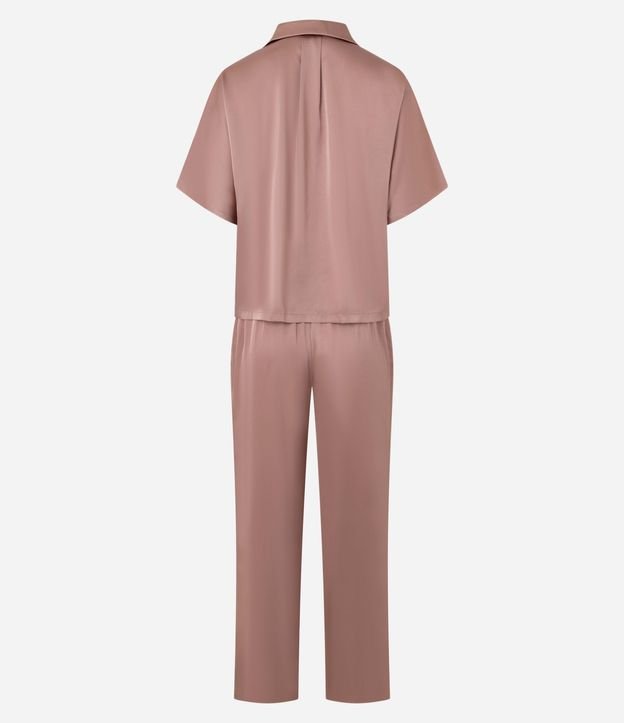 Pijama Americano con Blusa y Pantalón en Satén 7