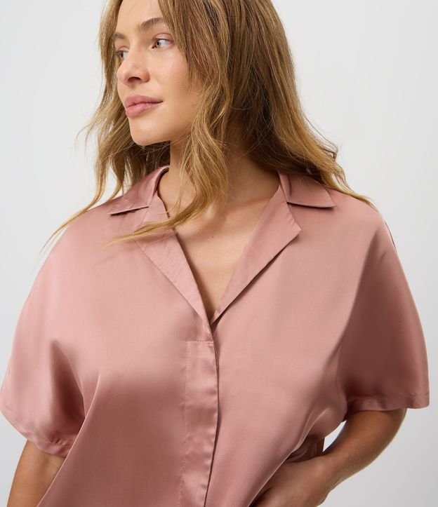 Pijama Americano con Blusa y Pantalón en Satén 3