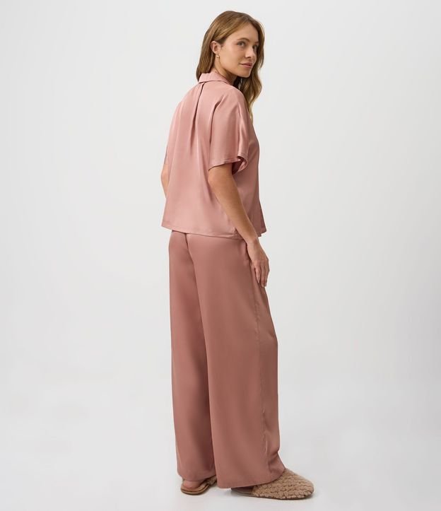 Pijama Americano con Blusa y Pantalón en Satén 5