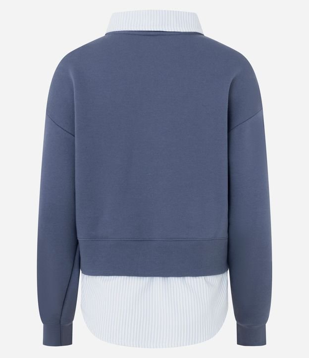 Buzo Amplio en Algodón con Efecto de Camisa Sobrepuesta 6
