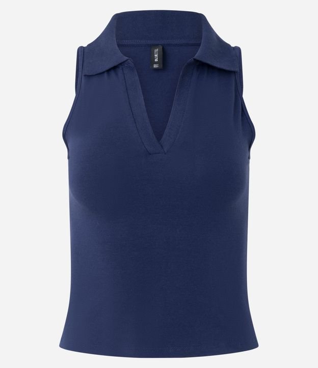 Blusa Polo en Escote V sin Mangas 2