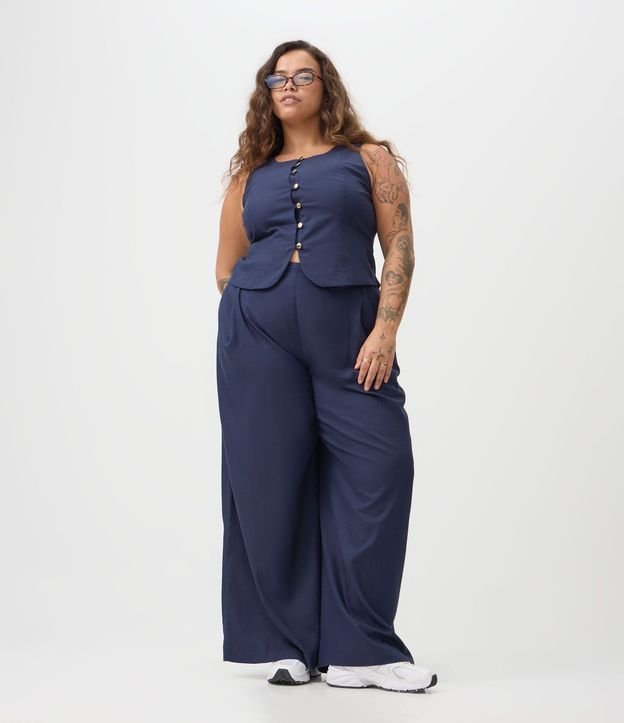 Pantalón Pantalona con Lino Curve & Plus Size
