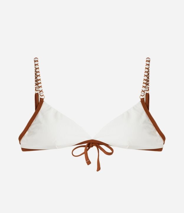 Bikini Top Triangulo Fixo con Biés y Pespunte Contrastante 5