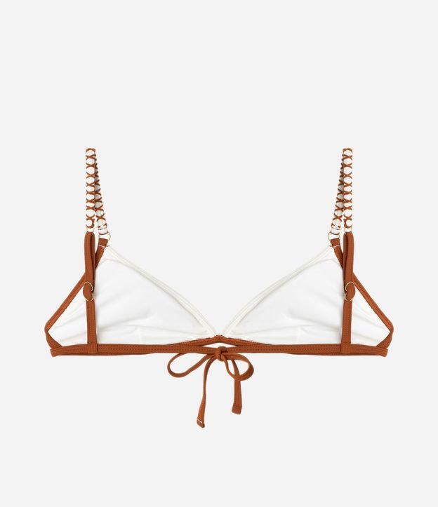 Bikini Top Triangulo Fixo con Biés y Pespunte Contrastante 6