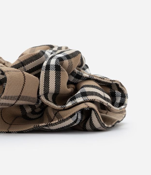 Scrunchie Fruncido con Estampa de Cuadros 2