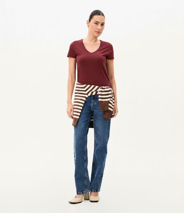 Blusa en Algodón Peruano con Escote V