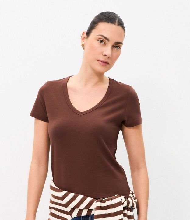 Blusa en Algodón Peruano con Escote V