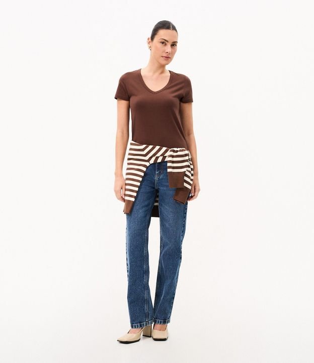 Blusa en Algodón Peruano con Escote V 2