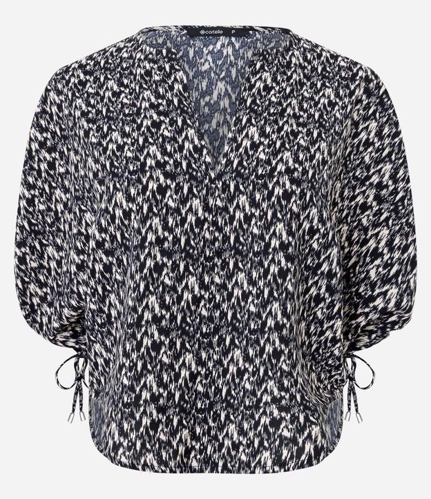 Blusa en Chiffon con Escote V y Detalle de Colissê en las Mangas 5