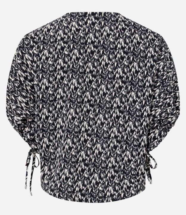 Blusa en Chiffon con Escote V y Detalle de Colissê en las Mangas 6