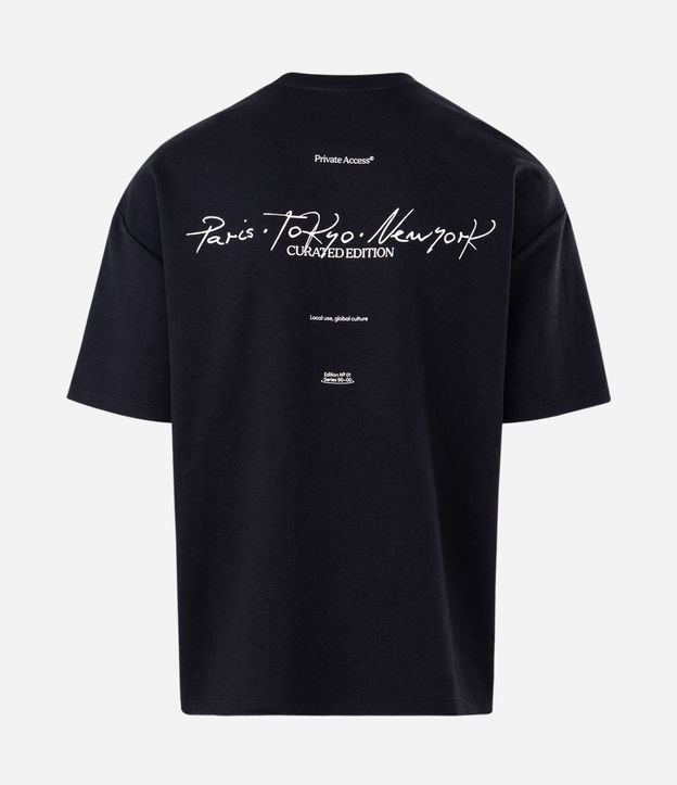 Remera Oversized en Algodón con Lettering Paris Tokyo New York 6