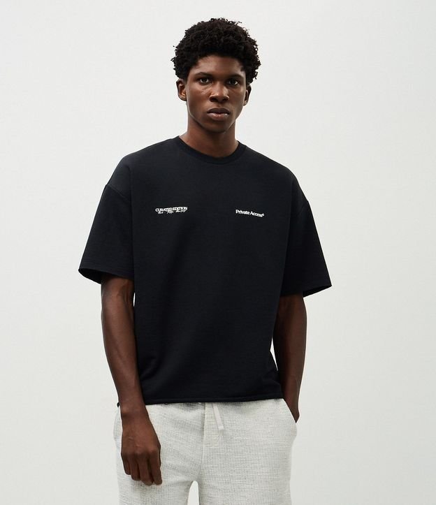 Remera Oversized en Algodón con Lettering Paris Tokyo New York 3
