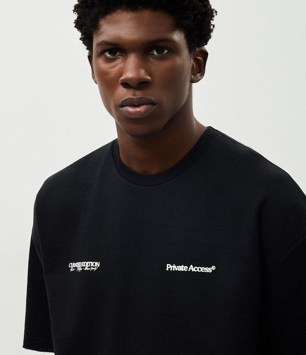 Remera Oversized en Algodón con Lettering Paris Tokyo New York 4