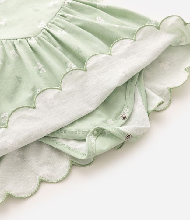 Vestido Body Bebé Algodón con Recorte en la Cintura - Talle 0 a 18 Meses 4
