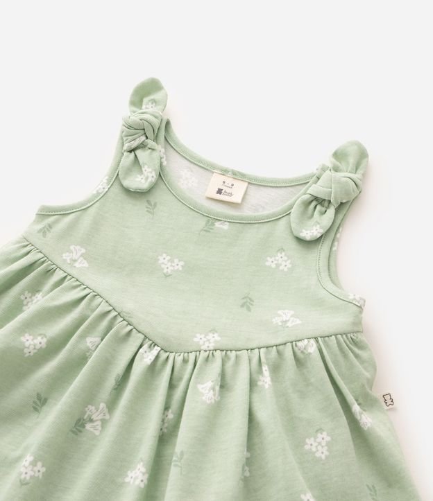 Vestido Body Bebé Algodón con Recorte en la Cintura - Talle 0 a 18 Meses 5
