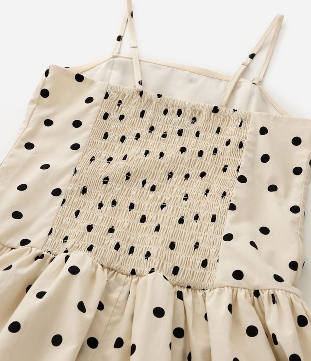 Vestido Infantil Balonê en Tricolina con Estampa de Lunares - Talle 5 A 16 años 5