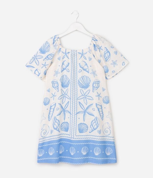 Vestido Infantil en Viscosa Estampado Fondo del Mar – Talle 5 a 16 años 4
