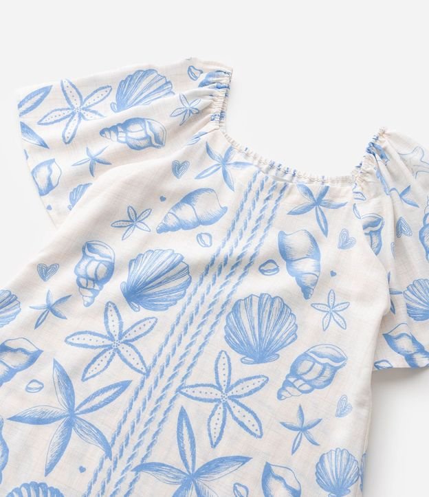 Vestido Infantil en Viscosa Estampado Fondo del Mar – Talle 5 a 16 años 6