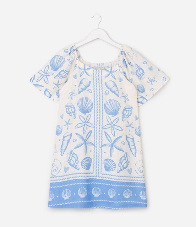 Vestido Infantil en Viscosa Estampado Fondo del Mar – Talle 5 a 16 años 7