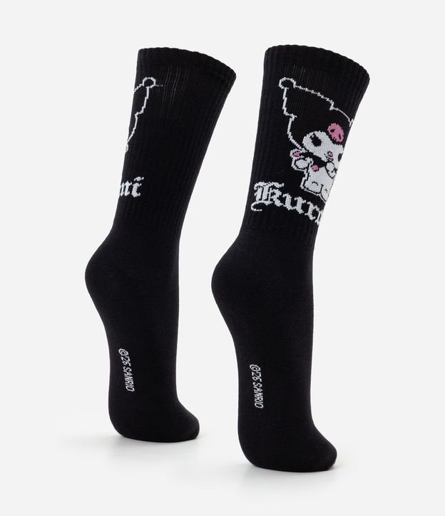 Media Caña Larga con Estampa de Kuromi de Hello Kitty 3