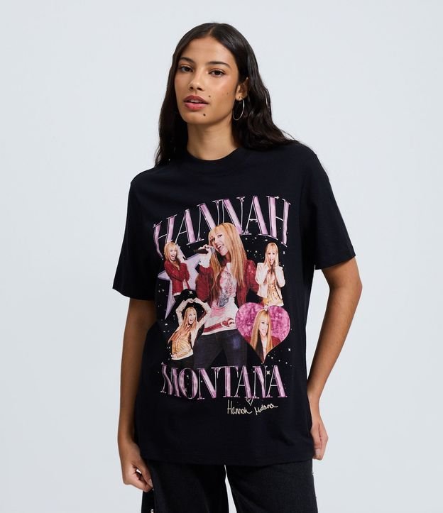 Remera en Algodón con Estampado Hannah Montana
