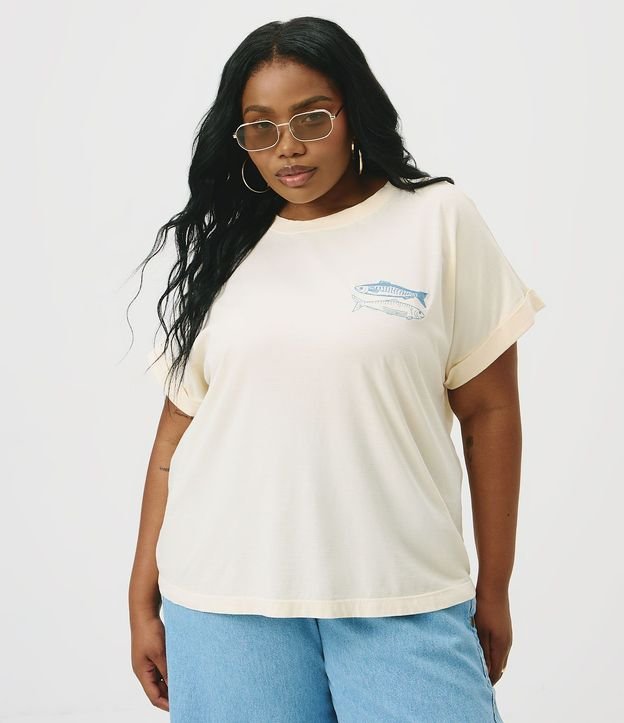 Blusa en Algodón con Bordado Sardina Curve & Plus Size