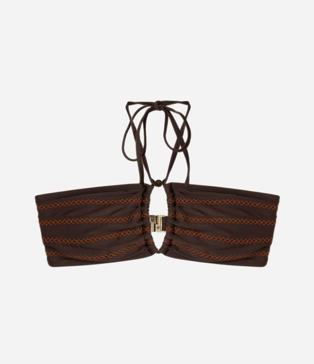 Bikini Top Bandeau con Copa Desmontable y Bordado 6
