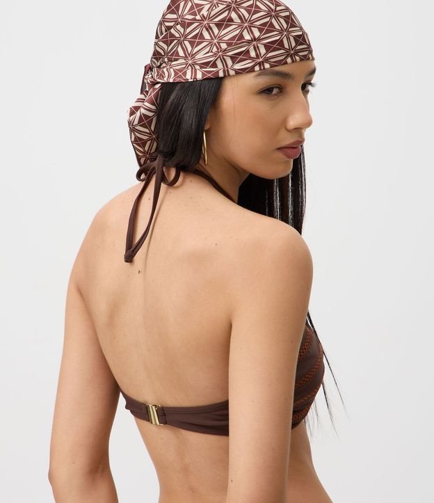 Bikini Top Bandeau con Copa Desmontable y Bordado 5