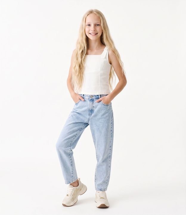 Blusa Infantil en Viscosa  Com Lacitos - Talle 5 a 16 años