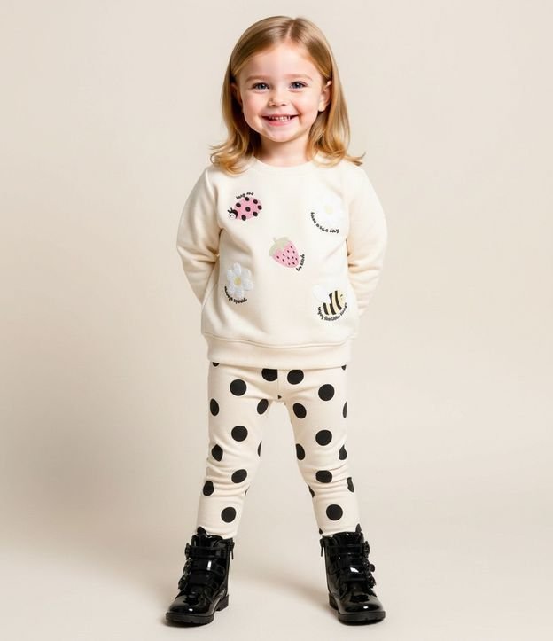 Conjunto Comfort Infantil Buzo y Pantalón con Estampa de Íconos – Talle 1 a 6 años