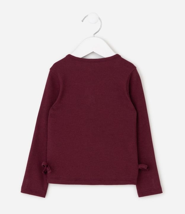 Blusa Infantil Slim con Bordado de Osito y Moñitas Laterales – Talle 1 a 6 años 2