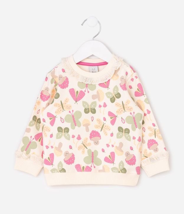 Buzo Bebé con Estampado Fullprint Mariposas y Hongos – Talle 0 a 18 Meses 2