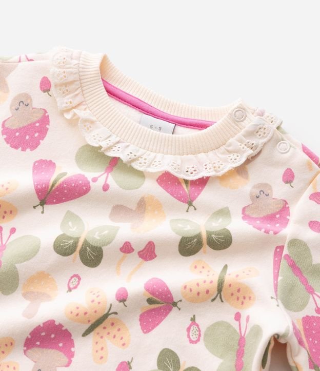 Buzo Bebé con Estampado Fullprint Mariposas y Hongos – Talle 0 a 18 Meses 5