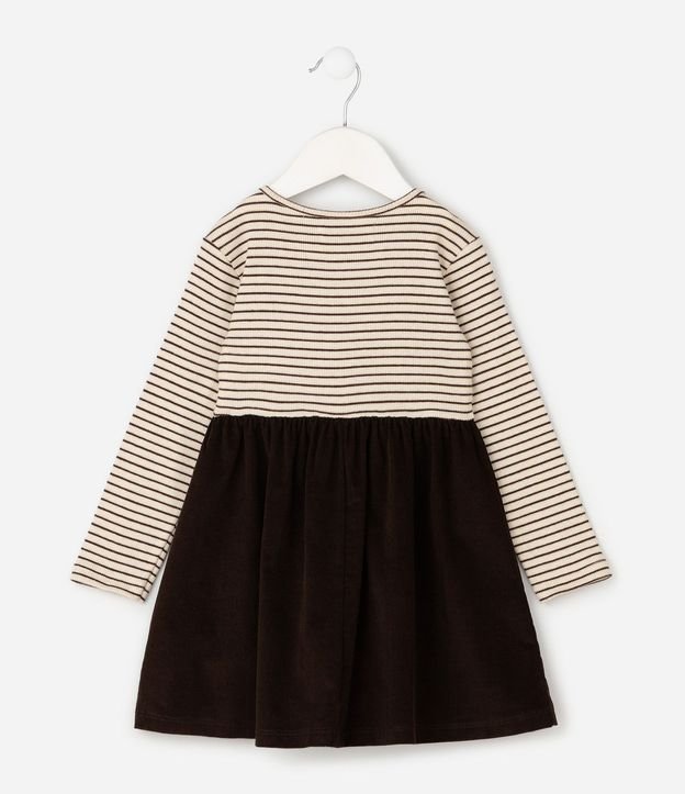 Vestido Slim Evasê Infantil con Terciopelo Coctel y Bordado Oso – Talle 1 a 6 años 2