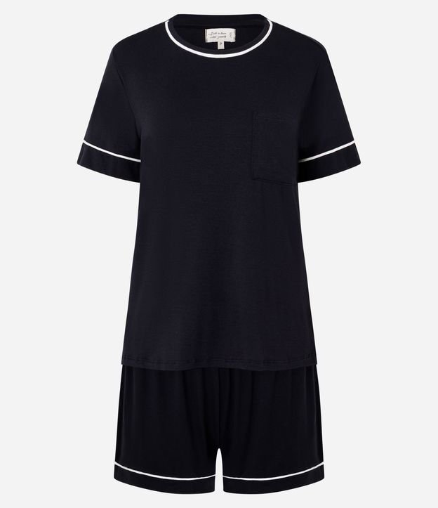 Pijama Short Doll en Viscolycra con Biés Contrastantes 5