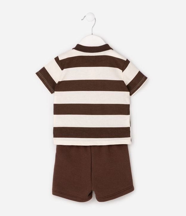Conjunto Bebe en Algodón Listrado con Pequeño Bolsillo – Talle 0 a 18 Meses 3