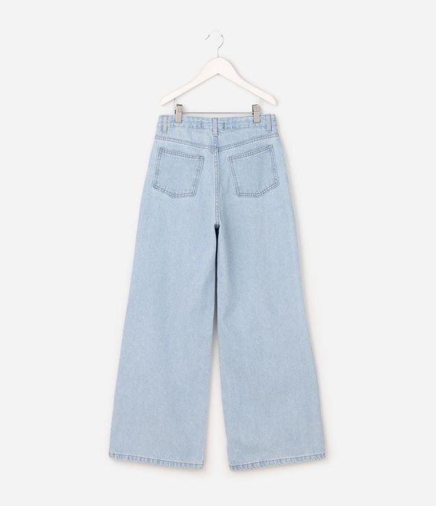 Pantalón Infantil Jeans Wide Leg con Estrellas - Talle 5 a 16 años 3