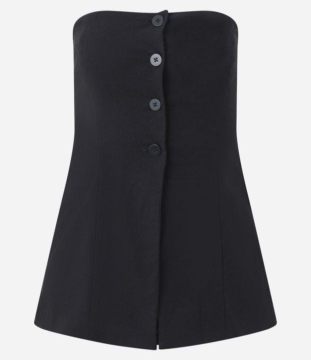 Blusa sin Breteles en Bengalina con Botones 6