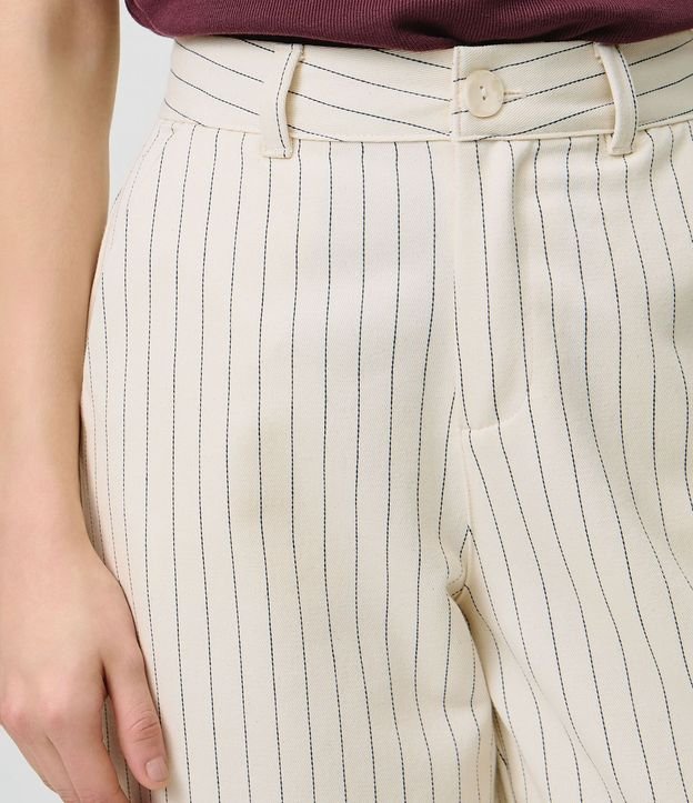 Pantalón Wide Leg con Cintura Alta y Estampado Rayada 3