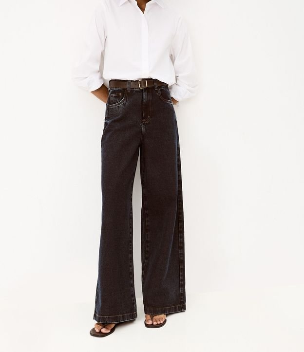 Pantalón Pantalona en Jeans con Cintura Alta 2