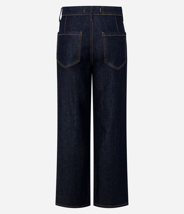 Pantalón de Jean Recta Comfort Sastrería con Pliegues Delanteros 7