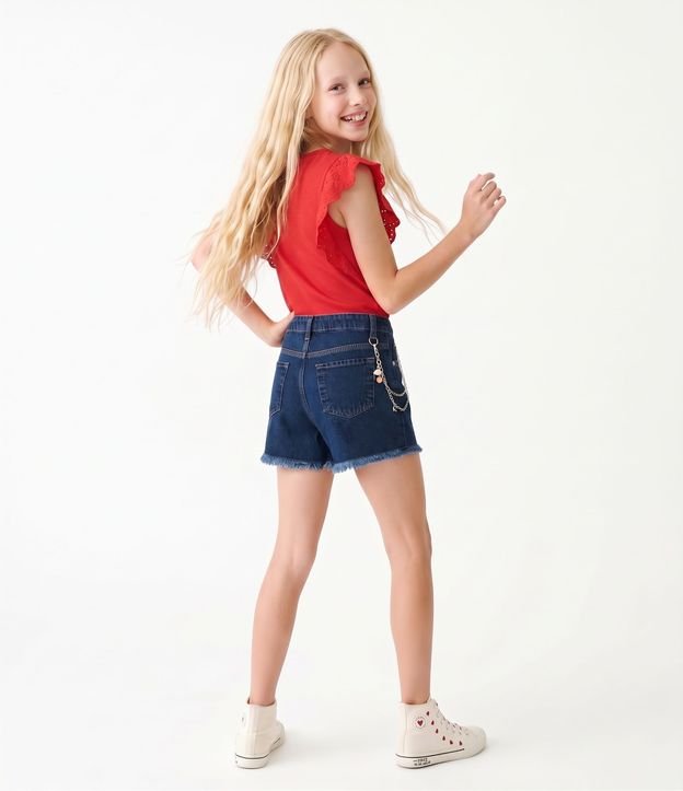 Remera Infantil con Manga en Bordado Inglés Talle 5 a 16 años 7