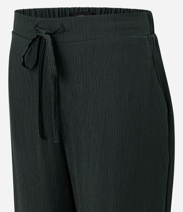 Pantalón Pantalona en Viscosa Texturizado con Lazo en la Cintura 6