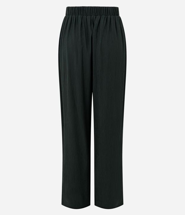 Pantalón Pantalona en Viscosa Texturizado con Lazo en la Cintura 7
