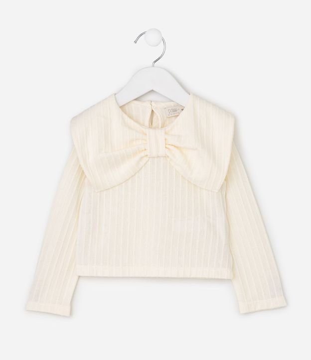 Blusa Slim Infantil con Lazo Delantero Aplicado – Talle 1 a 6 años 2