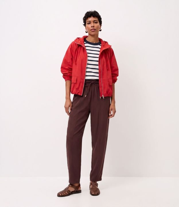 Pantalón Carrot con Cintura Elástica y Cinturón para Lazo 1