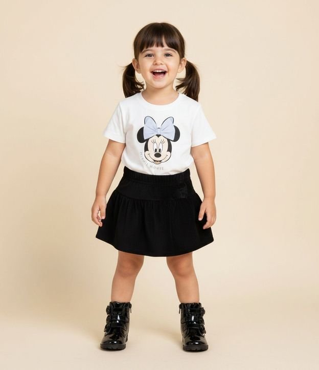 Pollera Infantil Evasê en Terciopelo Cotelê  – Talle 1 a 6 años