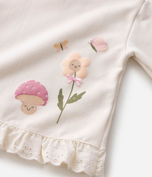 Conjunto Bebé con Estampa Floral con Hongos – Talle 0 a 18 Meses 5